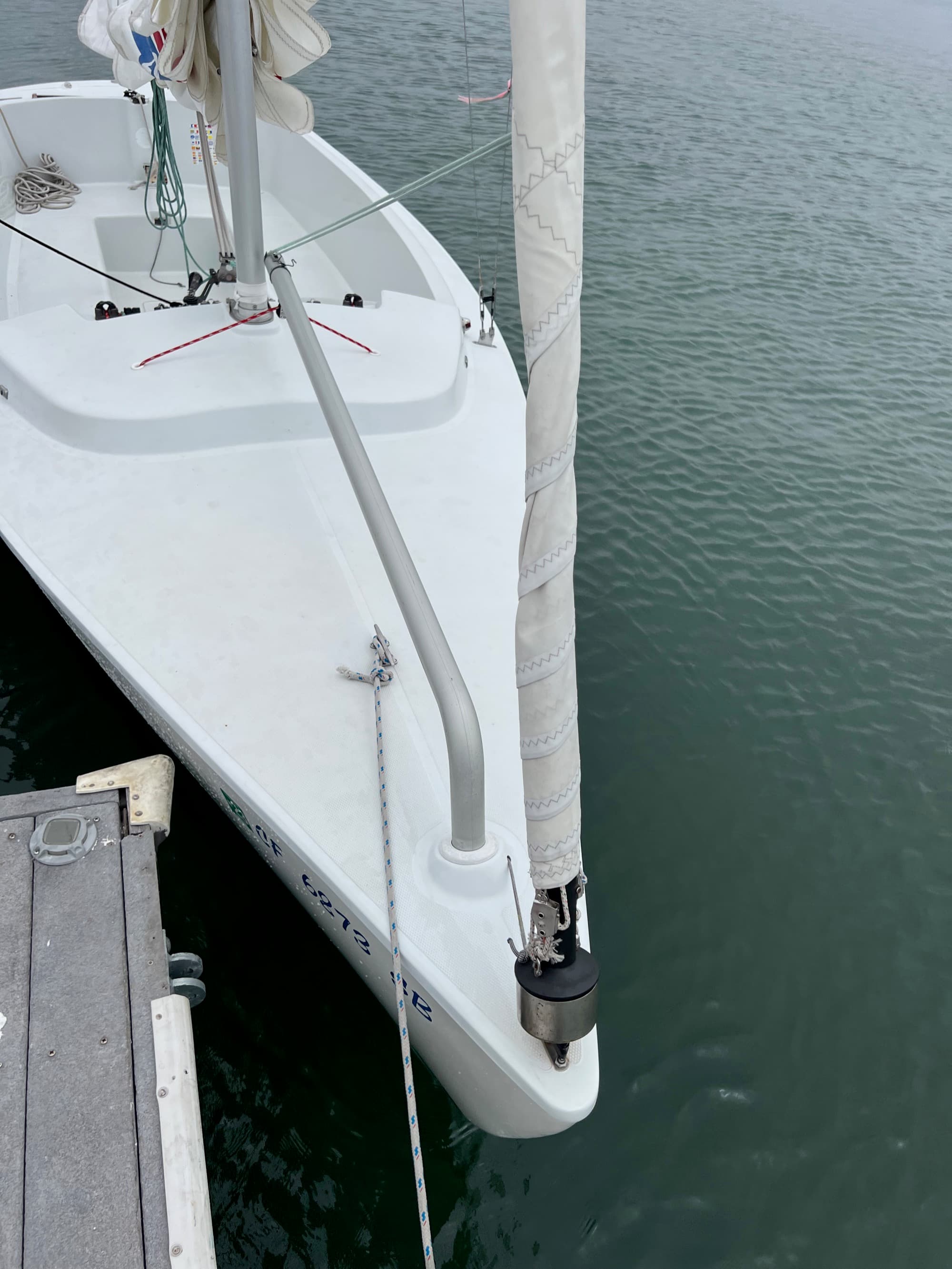 Ocean passage at sunset between islands